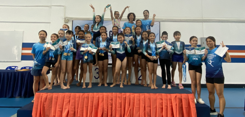 Phuket Gymnastics Internal Competition 2026 - Gymnasts Receiving their medals